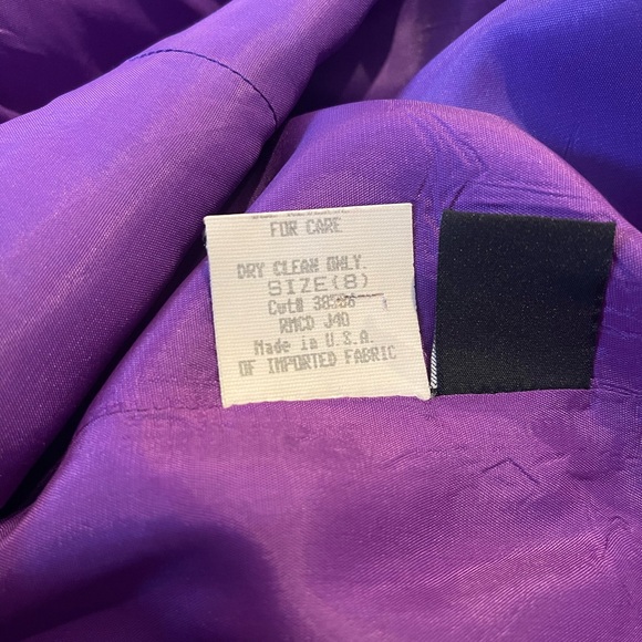 Purple Sateen Mini Dress Size 2 - Picture 7 of 8
